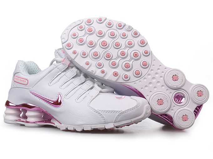 Womens Nike Shox Nz Sl Si Shoes White Pink - Click Image to Close